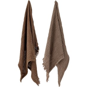 Bloomingville Malucca Viskestykke 2 stk. 70x45 cm, Brun