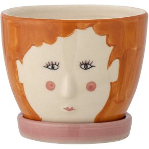 Bloomingville Mini Jaya Urtepotte m. Underskål H7,5 cm, Orange