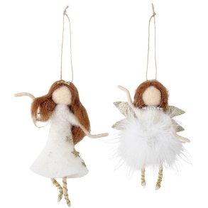 Bloomingville Liuka Ornament 2 stk. 14 cm, Uld