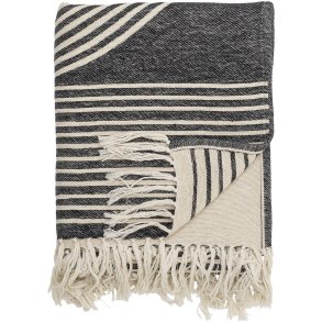 Bloomingville Anek Plaid 130x150 cm, Sort