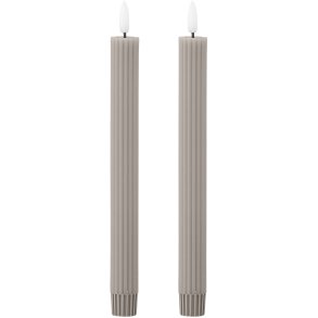 Bloomingville Ponza Kronelys LED 2 stk. H24,5 cm, Natur