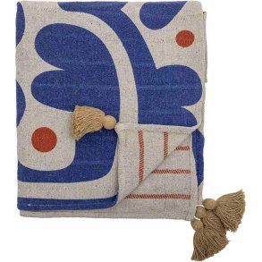 Bloomingville Eviaya Plaid 130x160 cm, Blå