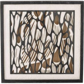 Bloomingville Barlin Illustration m. Ramme 37,5x37,5 cm, Sort