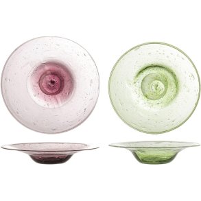 Bloomingville Sunil Tallerken 2 stk. 19,5 cm, Grøn/Lilla