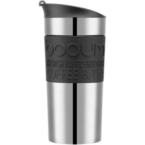 Bodum TRAVEL MUG Rejsekrus m. Kliklåg 35 cl, Sort/Stål