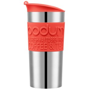 Bodum TRAVEL MUG Rejsekrus m. Låg 35 cl, Rød/Krom