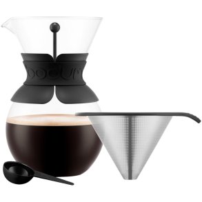 Bodum POUR OVER Kaffebrygger 8 Kopper 1 L, Sort