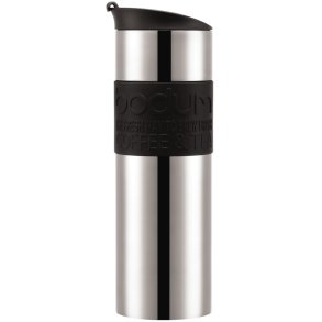 Bodum TRAVEL MUG Rejsekrus m. Kliklåg 60 cl, Sort/Stål