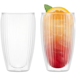 Bodum PAVINA Glas 2 stk. 45 cl, Ribbet