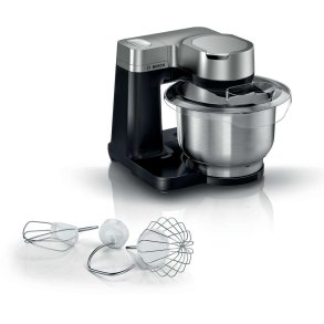 Bosch Serie 2 Køkkenmaskine 900W inkl. 4 stk. Tilbehør, Sort/Mørkt Sølv