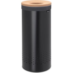Brabantia Vasketøjskurv m. Låg 35 L, Mat Sort