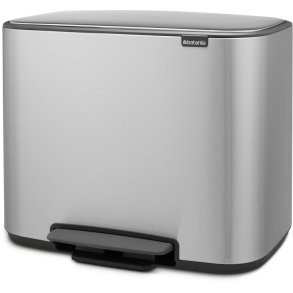 Brabantia Bo Pedalspand Fingerprint Proof 3x11 L, Mat Stål