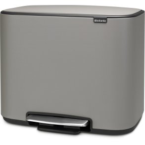 Brabantia Bo Pedalspand 11+23 L, Mineral Concrete Grey
