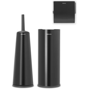 Brabantia ReNew Toilet Tilbehørssæt 3 Dele, Mat Sort