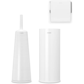 Brabantia ReNew Toilettilbehørssæt 3 Dele, Hvid
