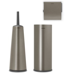 Brabantia ReNew Toilettilbehørssæt 3 Dele, Platinum