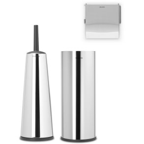 Brabantia ReNew Toilettilbehørssæt 3 Dele, Brilliant Steel