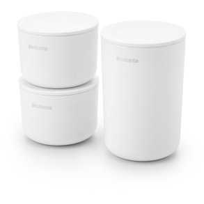 Brabantia ReNew Opbevaringsdåser 3 stk. H11,4 cm, Hvid