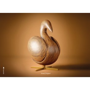 Brainchild Svanen Figuren Plakat Tværformat 50x70 cm, Brun
