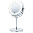 55 Makeupspejl m. Lys 13 cm, S&oslash;lv