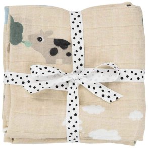 Done by Deer Tiny farm Stofble 2 stk. 2 stk 65x65 cm, Sand