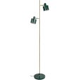 Gulvlampe H160 cm, M&oslash;rkegr&oslash;n/Messing