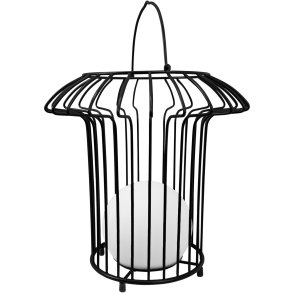 Dyberg Larsen Basket Lanterne LED H32 cm, Sort