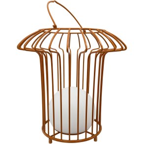 Dyberg Larsen Basket Lanterne LED H32 cm, Terracotta