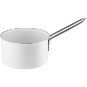 Eva Trio White Line Kasserolle m. Keramisk Slip-Let Belægning 16 cm/1,8 L, Hvid Recycled Stål