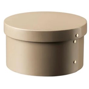 FDB Møbler X3 Drejø Opbevaringsboks Ø22 cm, Grey Beige