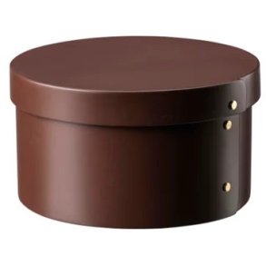 FDB Møbler X3 Drejø Opbevaringsboks Ø22 cm, Chocolate Brown