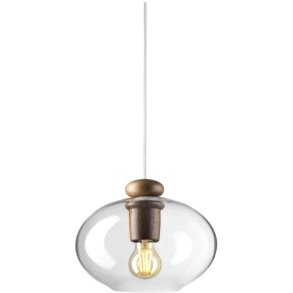FDB Møbler U2 Hiti Pendel Ø26 cm, Valnød/Glas