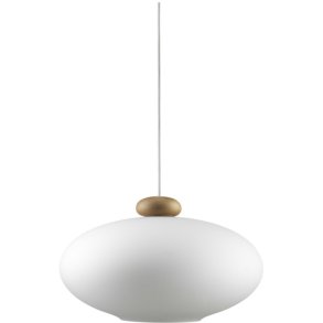 FDB Møbler U3 Hiti Pendel Ø39,5 cm, Eg/Opal