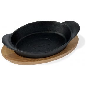 HOLM Fad/Tallerken 21x15x4 cm, Sort