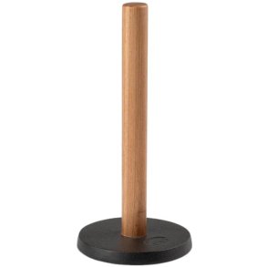 HOLM Køkkenrulleholder H28 cm, Akacietræ/Sort