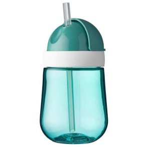 Mepal Mio Børnekrus m. Sugerør 300 ml, Turkis