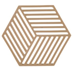 Zone Denmark Hexagon Bordskåner 16x14 cm, Dark Camel