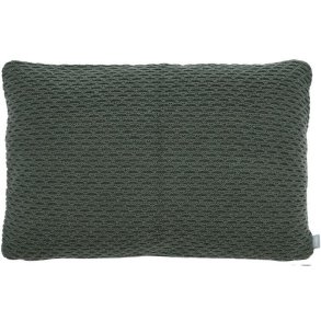 Södahl Wave Knit Pude 40x60 cm, Forest Green