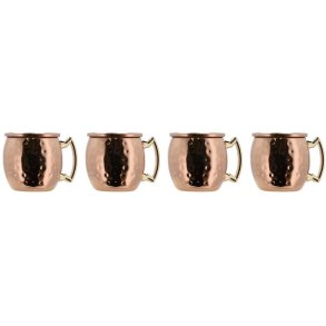 Lyngby Glas Moscow Mule Mini Shotglas 4 stk. 8 cl, Kobber/Stål