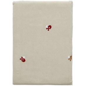 Södahl Christmas Hearts Embroidery Dug 140x220 cm, Red