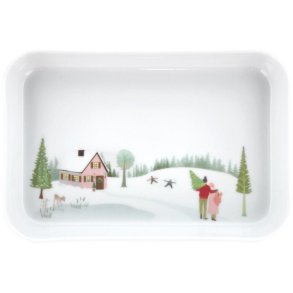 Pillivuyt Vinter Fad 18x12 cm, Hvid