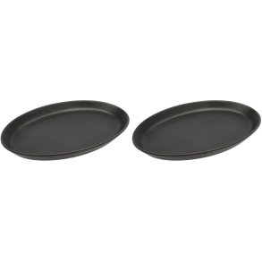 Morsø Forno Steaktallerken 2 stk. 28 cm, Sort Stentøj