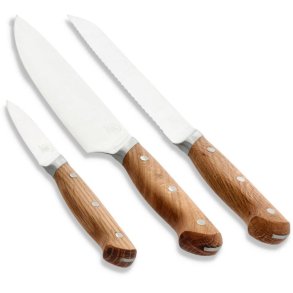 Morsø Foresta Knivsæt 3 Dele, Eg/Rustfrit Stål