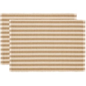 Södahl Statement Stripe Dækkeserviet 33x48 cm 2 stk., Beige