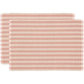 Södahl Statement Stripe Dækkeserviet 33x48 cm 2 stk., Rose