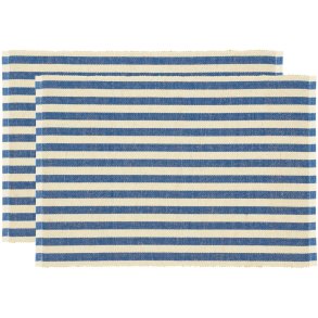 Södahl Statement Stripe Dækkeserviet 33x48 cm 2 stk., Blå
