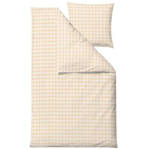 Södahl Gingham Sengetøj 140x200 cm, Straw