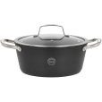 Gryde m. Glaslåg 24 cm/3,8 L, Sort Aluminium