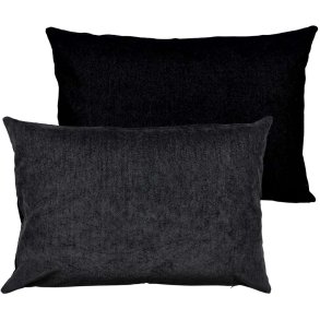 Södahl Washed Chenille Pudebetræk 40x60 cm, Sort