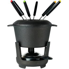 Funktion Fonduesæt m. Gafler 10 Dele, Støbejern